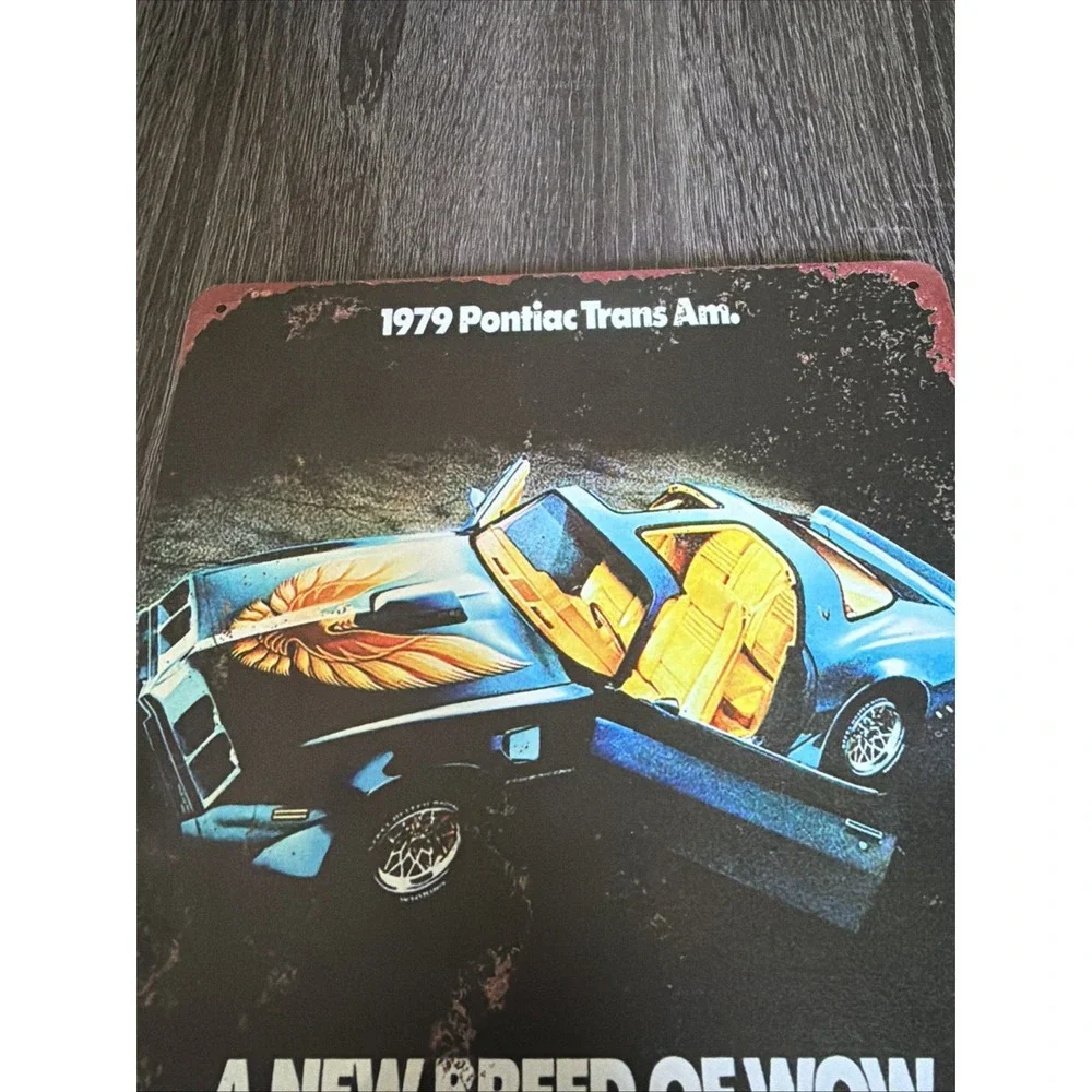 1979 Pontiac Trans Am Tin Sign Vintage Metal Car Ad Wall Decor Firebird Garage